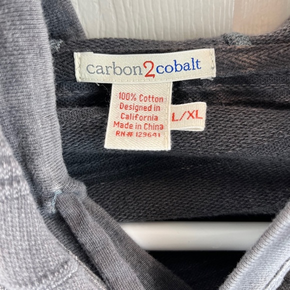 Carbon 2 Cobalt Short Sleeve Hooded Poncho Gray L/XL - Picture 2 of 3